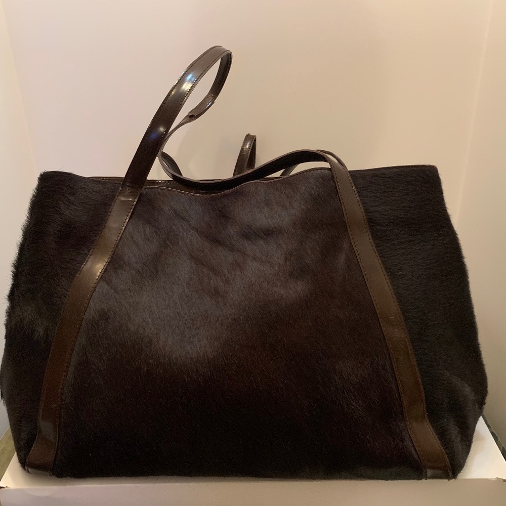 Exquisite  Anne Klien Pony Hair Tote Made in Italy